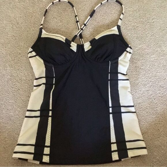 Athleta Lanikai Tankini TOP (ONLY ) BLACK SIZE 32 B/C Tall - Picture 4 of 7